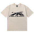 Hellstar Logo Printed T-Shirt Apricot
