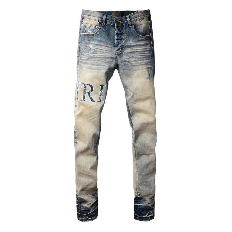 AMIRI Slim Fit Distressed Jeans – Full Length Denim