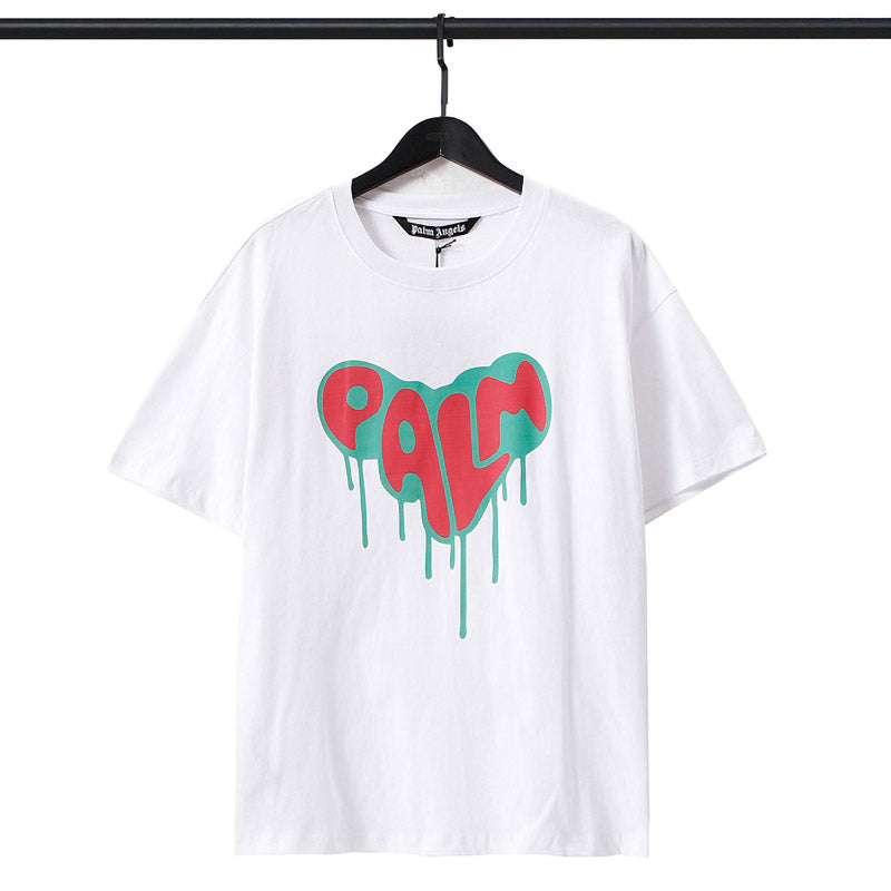 Palm Angels Dripping Heart Graffiti T-Shirt