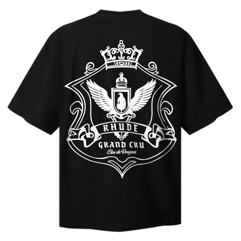 RHUDE Grand Cru Crest Tee – Black / White