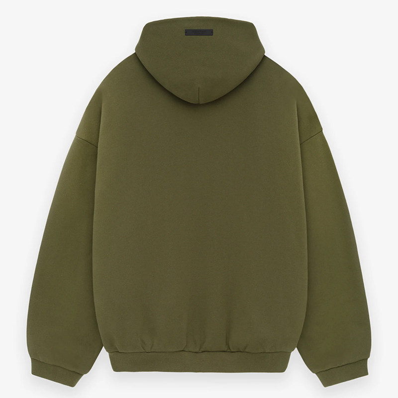 Fear Of God Essentials 24FW Fleece-Lined Hoodie – Dark Green / Black / Grey