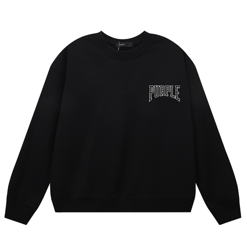 Purple Brand Logo Printed Sweatshirt (Black)