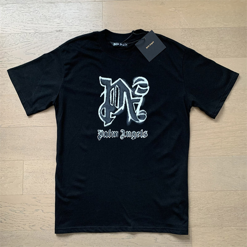 Palm Angels Hyper Monogram Print T-Shirt – 100% Cotton