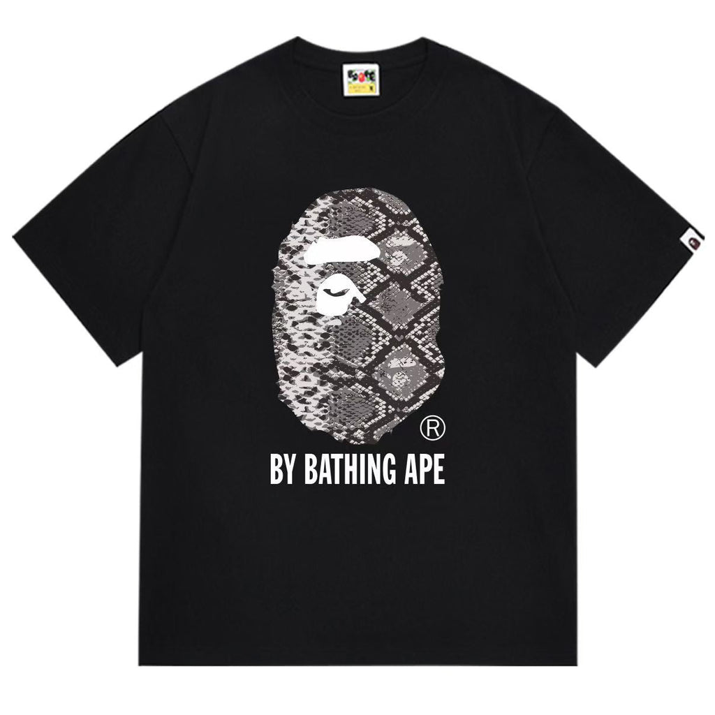 BAPE Ape Head Pattern Tee - Black & White