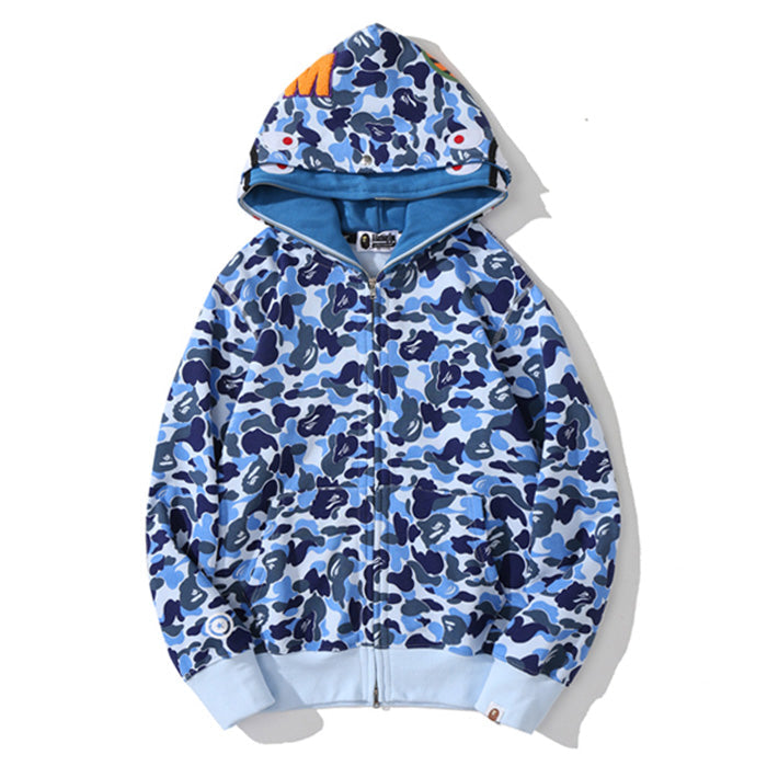 BAPE Big ABC Camo Shark Double-Hood Hoodie & Shorts Set
