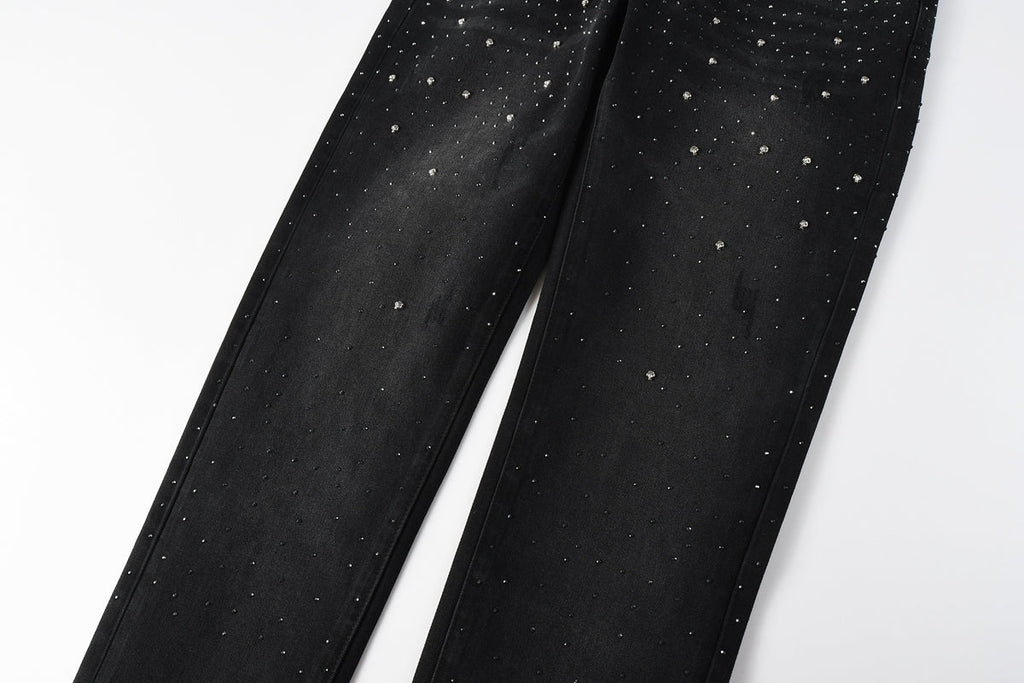 Purple Brand Crystal Diamond Skinny Jeans #9130