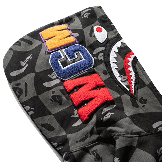 BAPE Gray Shark Full-Zip Hoodie