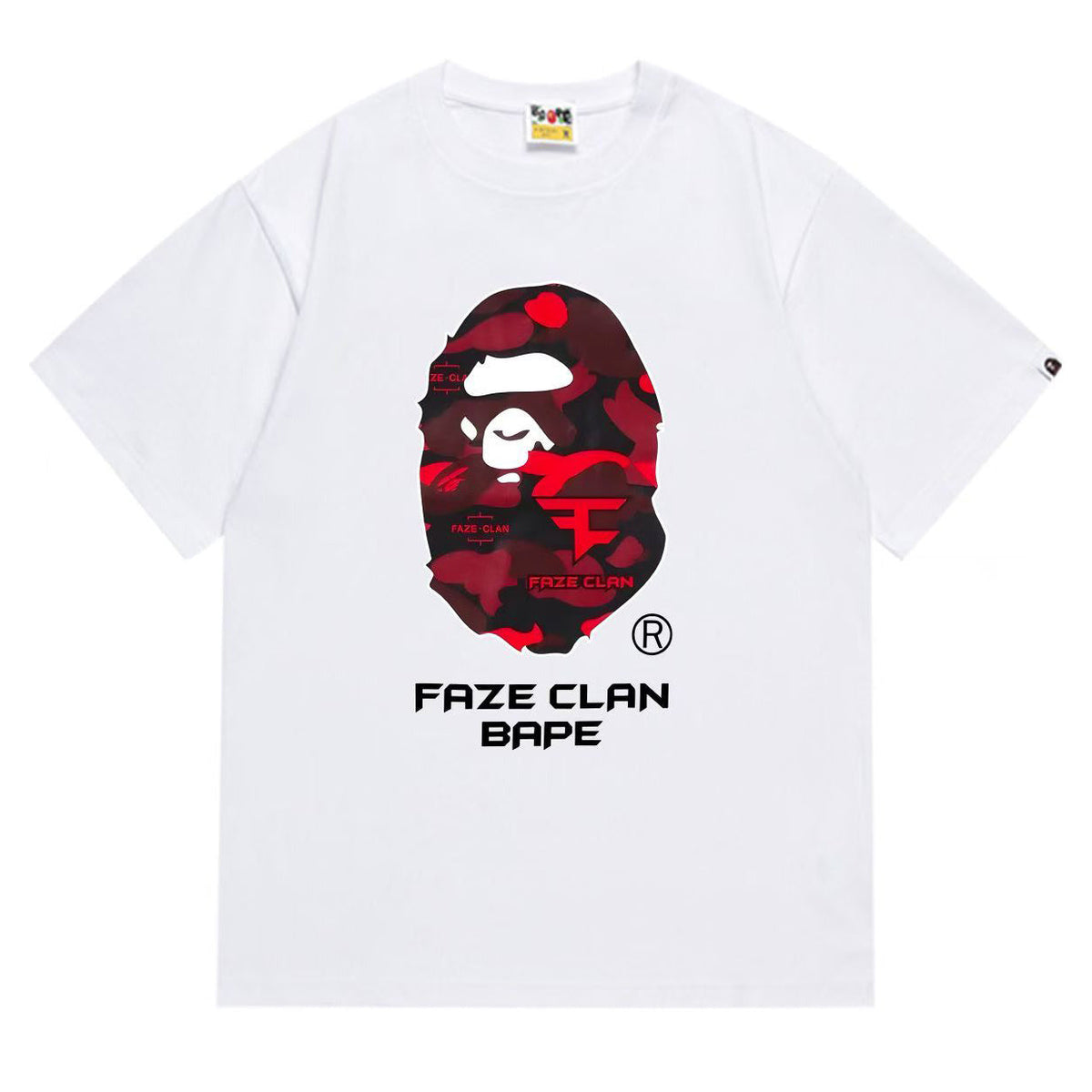 BAPE Ape Head Graphic Tee - Black & White