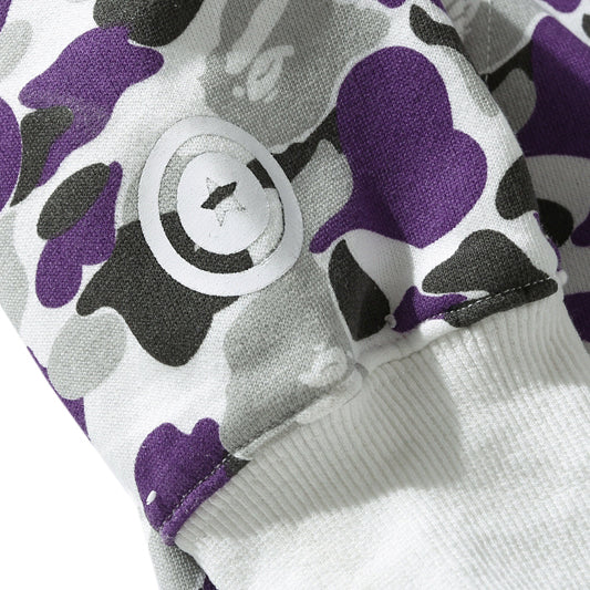 BAPE Purple Camo Shark Double-Zip Hoodie